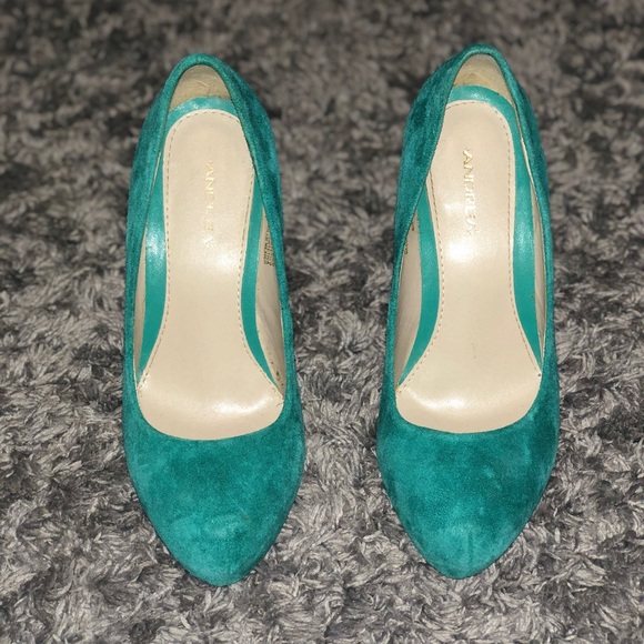 teal pumps shoes
